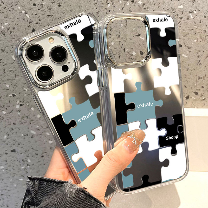 COD Case For เคส iPhone 16 15 13 11 14 12 17 Pro Max เคสไอโฟน11 15pro 11pro Cool เคสโทรศัพท์มือถือเคลือบกระจกไฟฟ้า