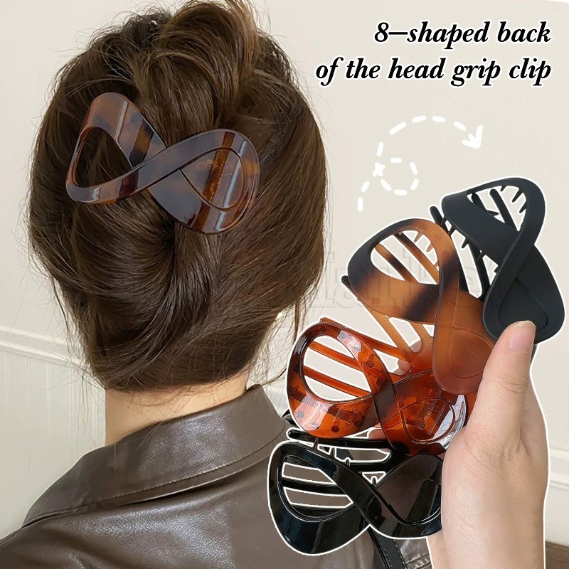 [ แนะนํา ] คลิปคว้าผมหางม้าสูง - Simple Vintage Hair Claw - Korean Banana Shape Barrettes - Ponytail Braid Fixed Clip - Sweet Girls Headwear - เครื่องประดับผมผู้หญิง