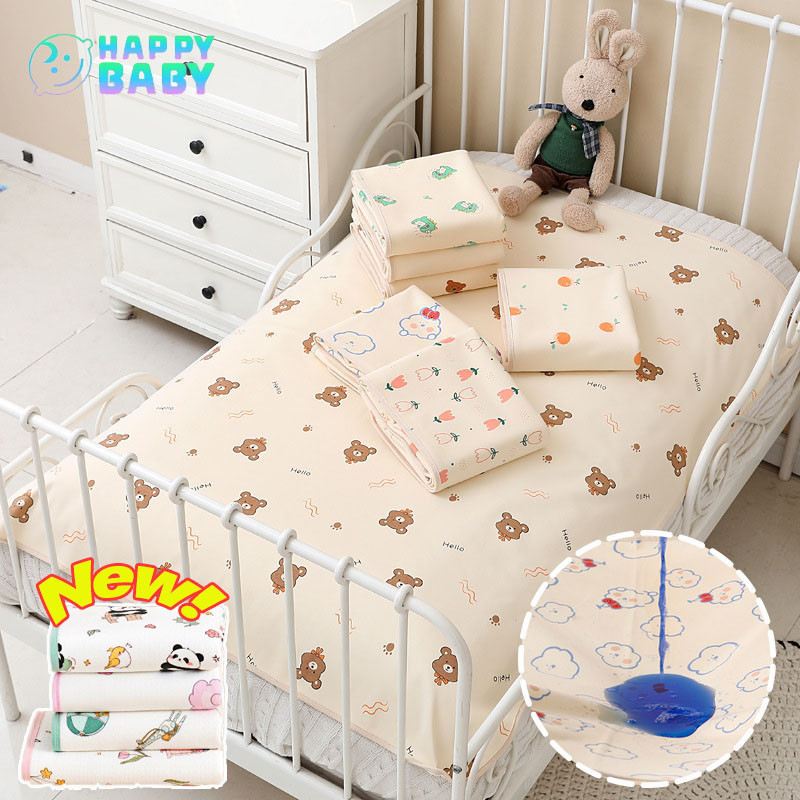 พร้อมส่ง แผ่นรองฉี่เด็ก ผ้ารองเปลี่ยนผ้าอ้อม 50*70cm แผ่นรองกันเปื้อน กันน้ำ 100% หนานุ่ม ผ้ารองฉี่เด็ก