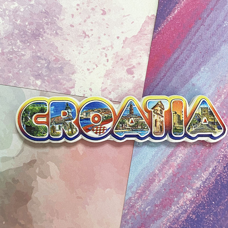 Zadar Split, Croatia Travel ของที่ระลึกรอบ Zadar Home Decor แม่เหล็กติดตู้เย็นสเตอริโอ 3 มิติ คอลเลก