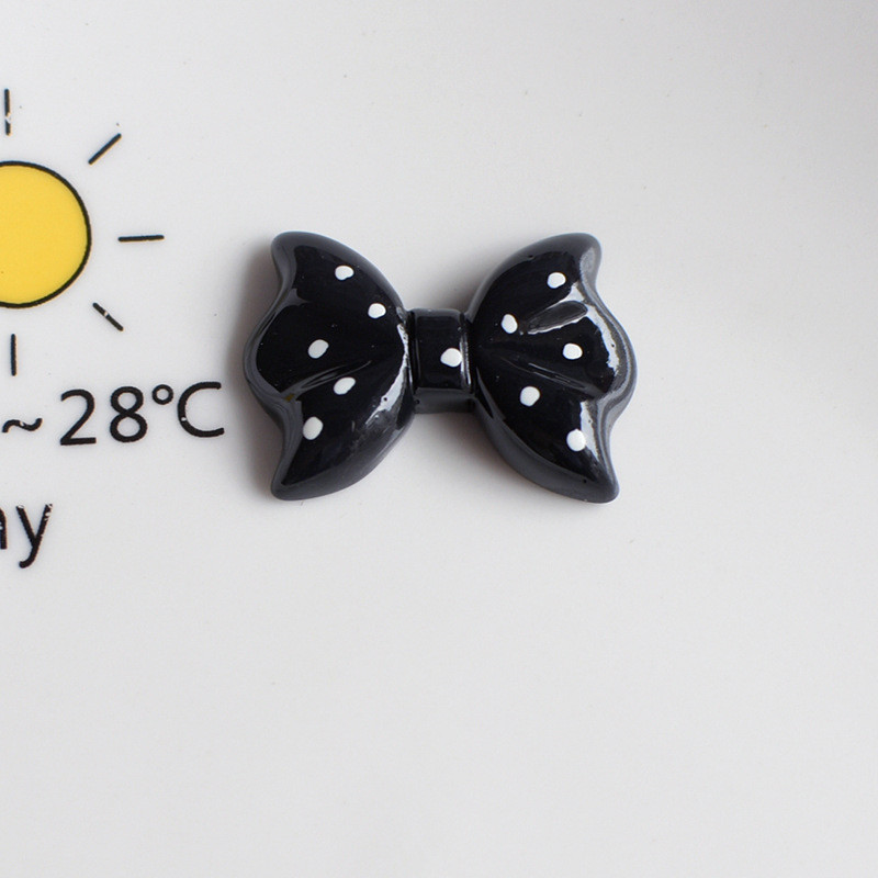 Black love heart Bowเรซิ่นเครื่องประดับอุปกรณ์เสริมรองเท้าDIY crosc charm jibbits crosc jibbits crosc jibbits charm