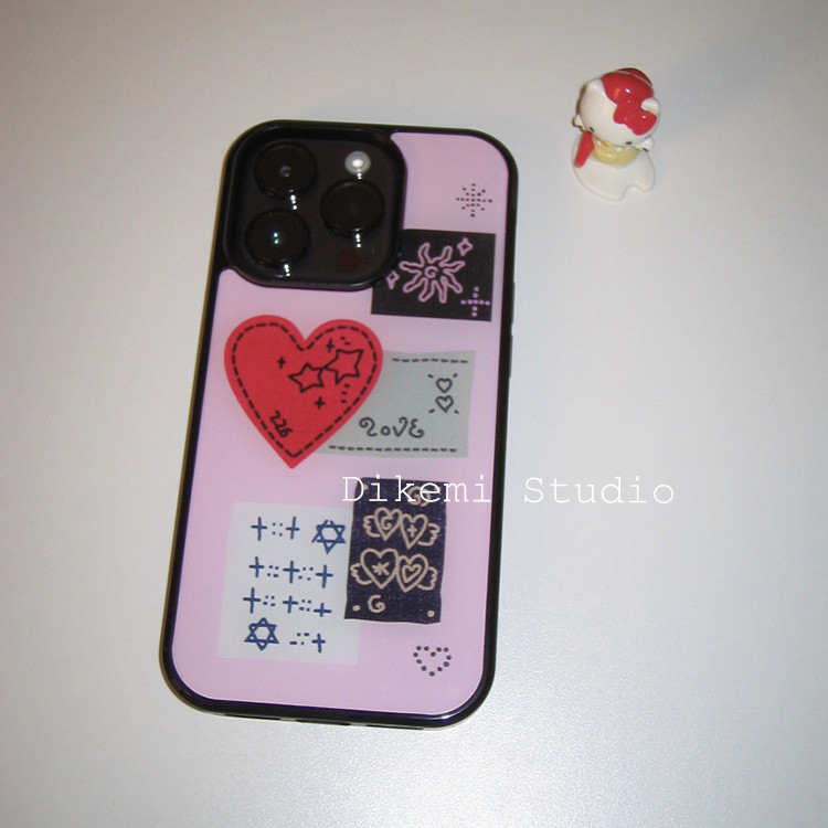 เกาหลี Ins Niche บุคลิกภาพ Miu Wind Soft Edge สําหรับ Iphone17/16promax/15pro/13/12/11/14pro เคสโทรศัพท์