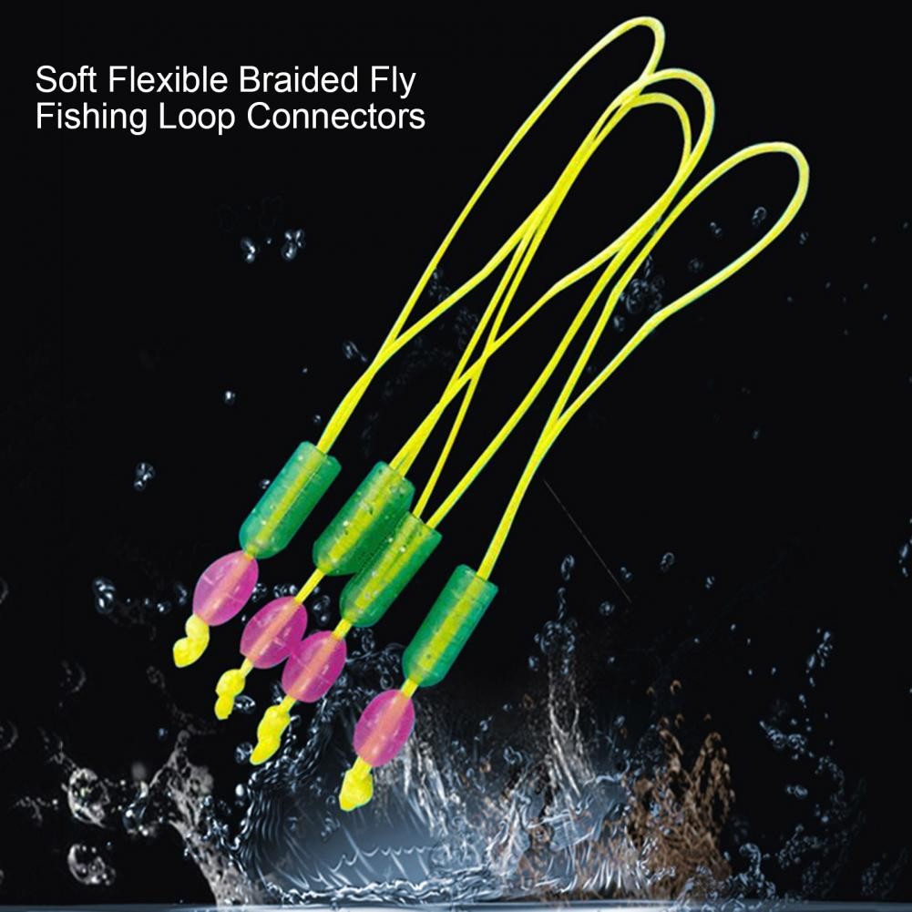10 ชิ้น Fly Line Loop Connectors ขนาดกะทัดรัด Fly Line Loop Leaders Good Tensile Strength Fly สายตกป