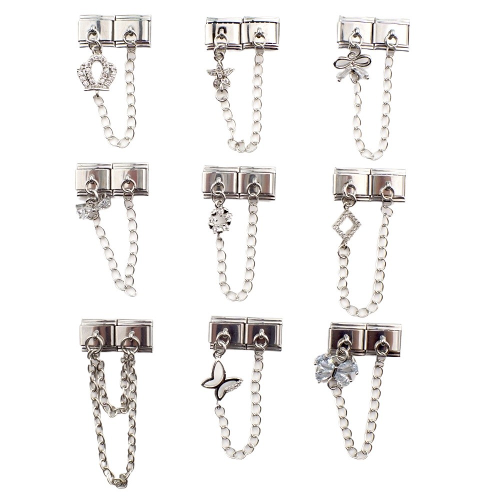 ใหม่สไตล์อิตาลี แบบแยกส่วน สร้อยข้อมือจี้ ชุด หางโซ่ ตะขอ ชุด จัดแต่งทรงผมบุคลิก