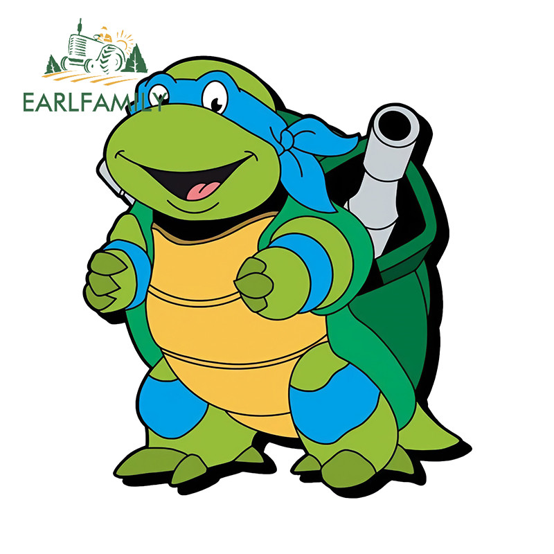 Earlfamily วัยรุ่นกลายเต่านินจารถสติกเกอร์การ์ตูนบุคลิกภาพหมวกกันน็อครถจักรยานยนต์ไวนิลกันน้ําDecalsตลกScratch-ProofรถประตูProtector ราคา ถูกที่สุด ดีลบีเคเค แกลเลอรีภาพที่ 2