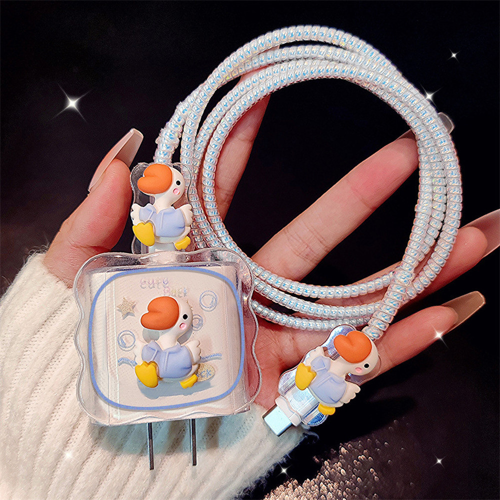 ชุดเเต่งสายชาร์จสำหรับสายชาร์ 18w 20w 35W เคสอะเเดปเตอร์20วัต ตัวกันสายหัก เหมาะสำหรับชุดชาร์จ iPhon