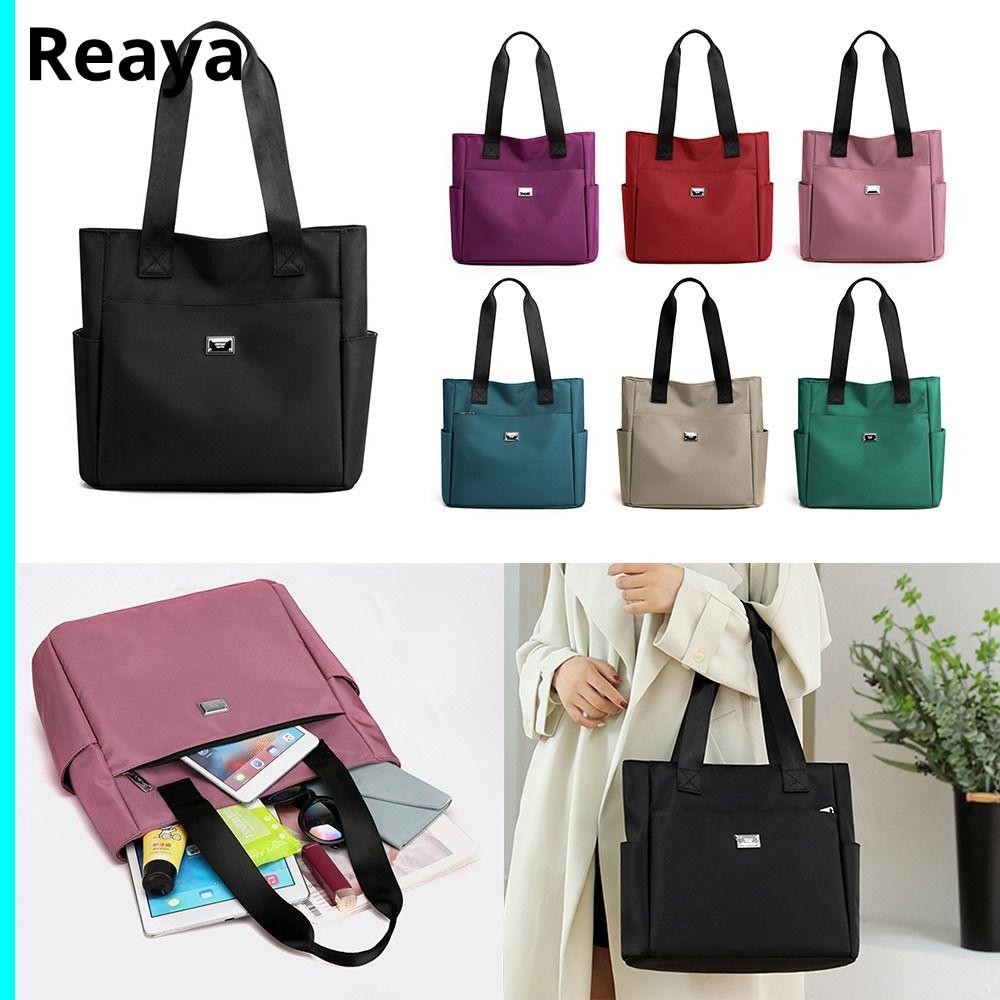 Reaya กระเป๋าถือความจุขนาดใหญ่ Nylon School And Travel Tote Bags