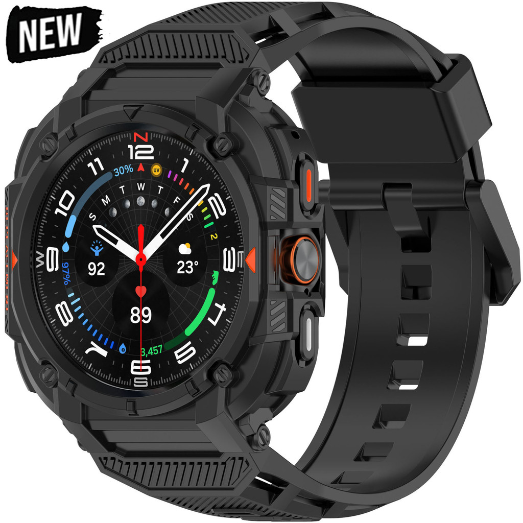 เคส + สายรัดสําหรับ Samsung Galaxy Watch Ultra 47 มม.สายรัดซิลิโคนสายรัดระบายอากาศสําหรับ Samsung Galaxy Ultra Correa