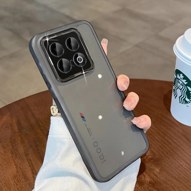 สําหรับ Vivo IQOO 13 5G Matte Clear เคสกันกระแทกพร้อมฝาครอบกล้องตัวป้องกันเลนส์ฝาครอบกันกระแทก