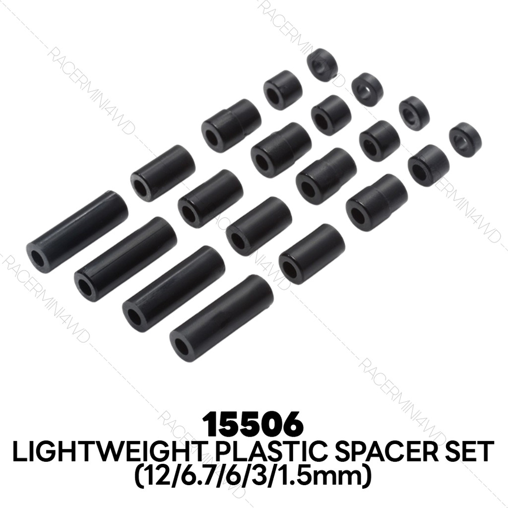 TAMIYA 15506 Mini 4WD 12/6.7/6/3/1.5mm Lightweight Plastic Spacer Set