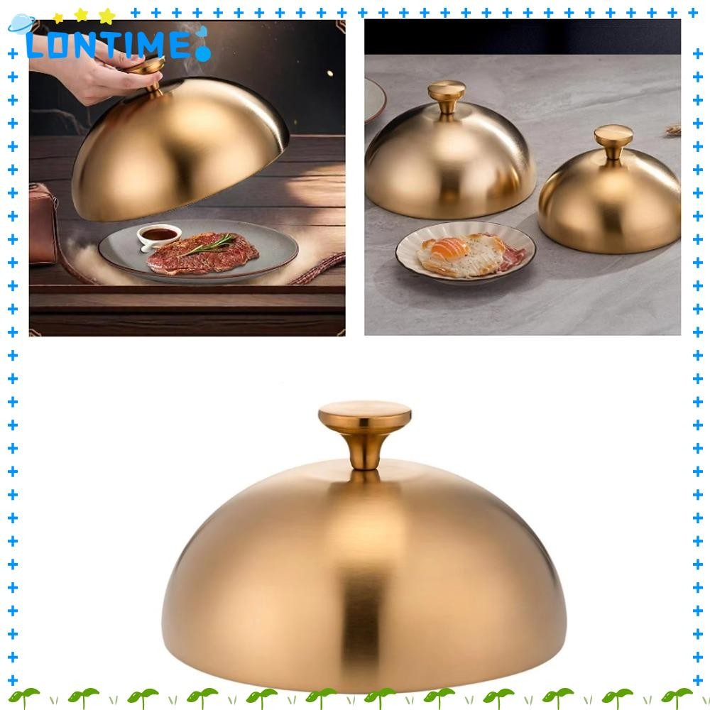 Lontime ฝาครอบเบอร์เกอร์,ครอบคลุมสากลสแตนเลส Basting ฝาครอบฝาสเต็กอเนกประสงค์หนาสําหรับทําอาหารสเต็กแฮมเบอร์เกอร์นึ่งย่าง