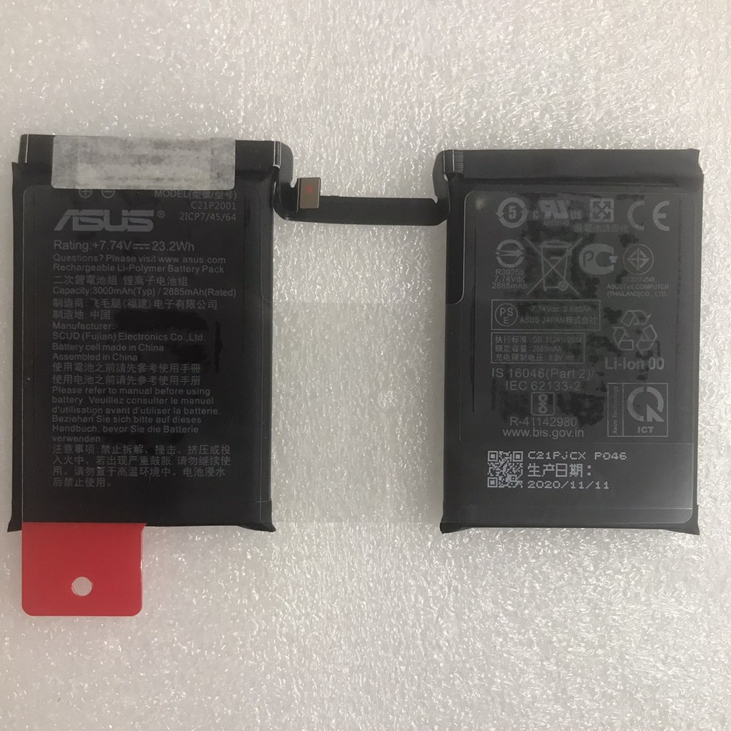 เหมาะสําหรับ Asus ROG5 Phone5 I005DA โทรศัพท์มือถือ C21P2001 เกมโทรศัพท์มือถือแบตเตอรี่บอร์ด