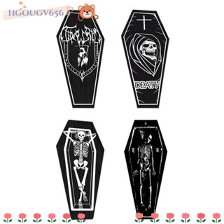 Hgougv656 พรมปีศาจโกธิค, พรมตกแต่งกันลื่นสีดํา, เส้นใยโพลีเอ…