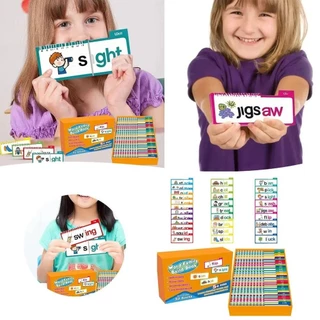 Keepin Reading Flip Book, Montessori Early Educational 30 อ่านพลิกหนังสือ,ของเล่นเพื่อการศึกษา Words & ภาพ Interactive Creative Word Family Build หนังสือของเล่นเด็ก