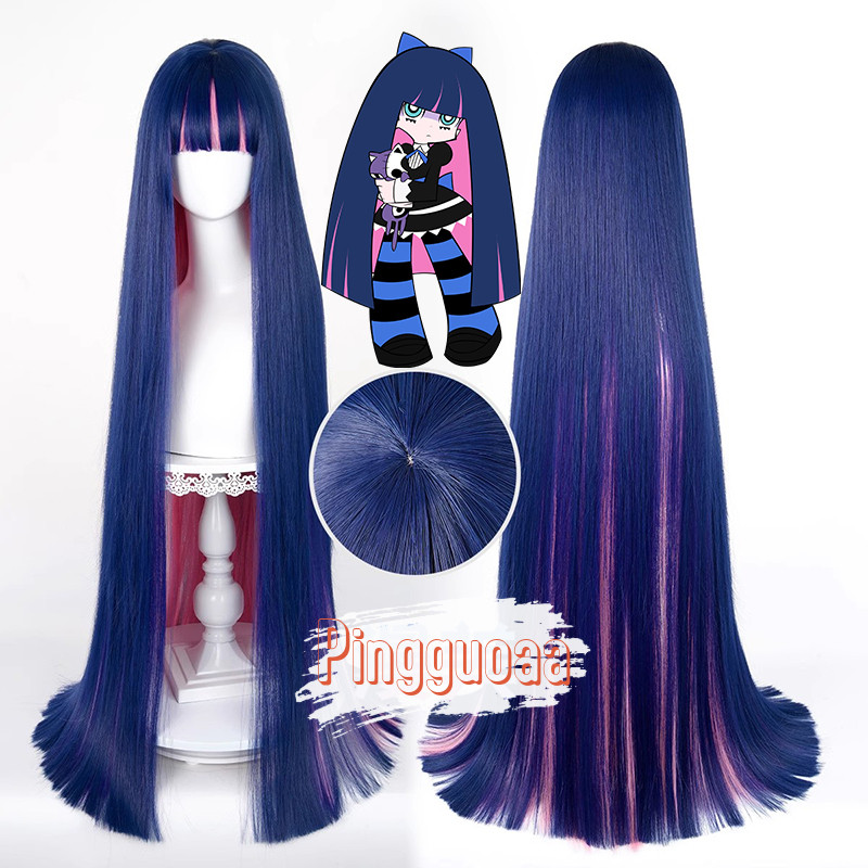 【Manmei】Panty & Stocking With Garterbelt Stocking Anarchy Cosplay Wig 100cm Long Heat Resistant Synt
