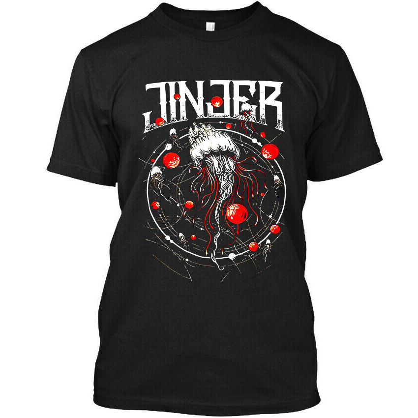 Jinjer ยูเครนดนตรีกลุ่มกราฟิกศิลปะวินเทจผ้าฝ้ายเสื้อยืดบุรุษ