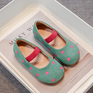 ฤดูร้อนระบายอากาศเด็กss รองเท้าสําหรับสาวลายจุดลื่น Soft Sol…