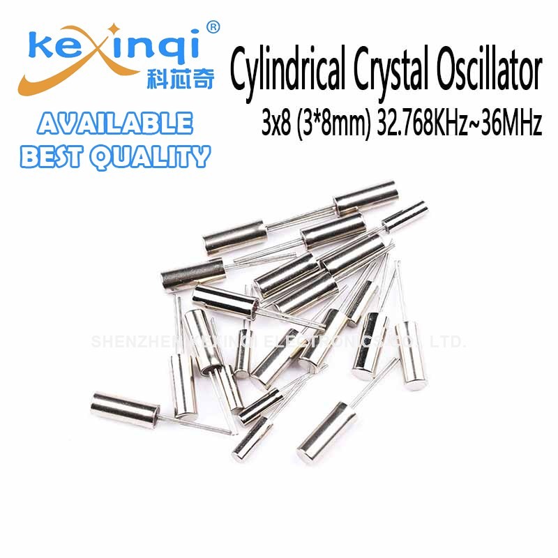 (10 ชิ้น) 3X8 ทรงกระบอกคริสตัล Oscilator 3*8 32.768K 38K 40K 75K 3.6864M 4M 4.9152M 6M 7.6M 8M 10M 1