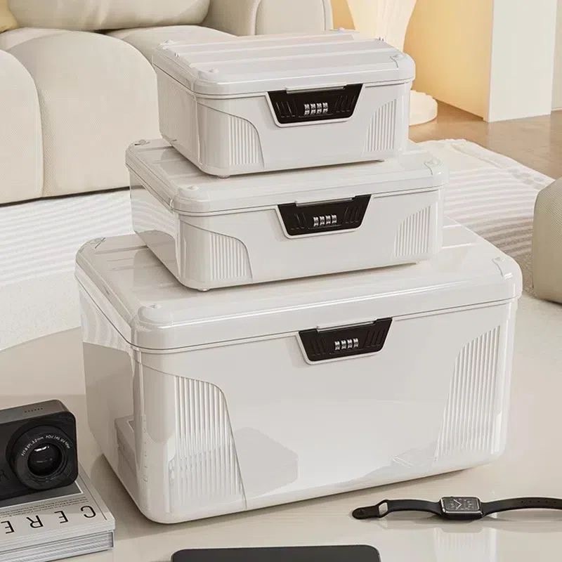 Ubear ตู้เซฟ สองชั้น กล่องเก็บของแบบล็อคได้ กล่องเก็บรหัสผ่าน พกพาได้ กล่องล็อคดิจิตอล วัสดุหนา ปลอด