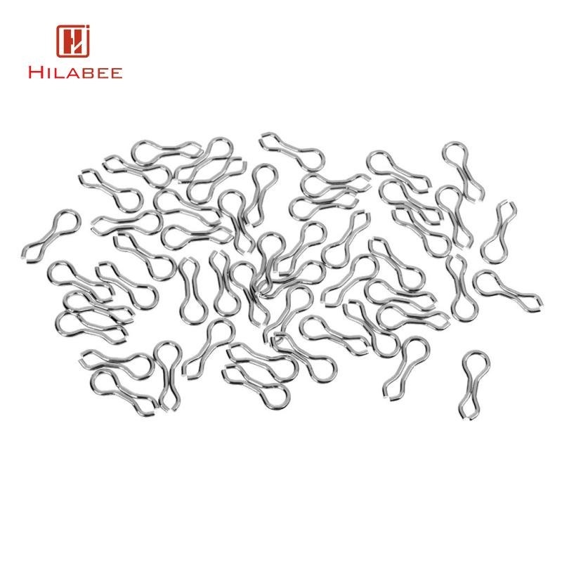 Hilabee 50 ชิ้น Sinker ตาตาไก่ตกปลาห่วงหมุนลวดตาตะกั่วน้ําหนักแม่พิมพ์