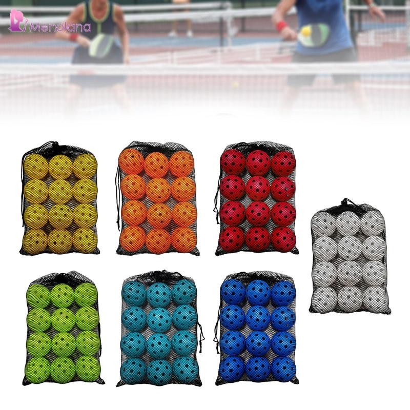 [Menolana] ชุด 12 ลูก Pickleball 74 มม. สําหรับฝึกซ้อมและสนามกลางแจ้ง