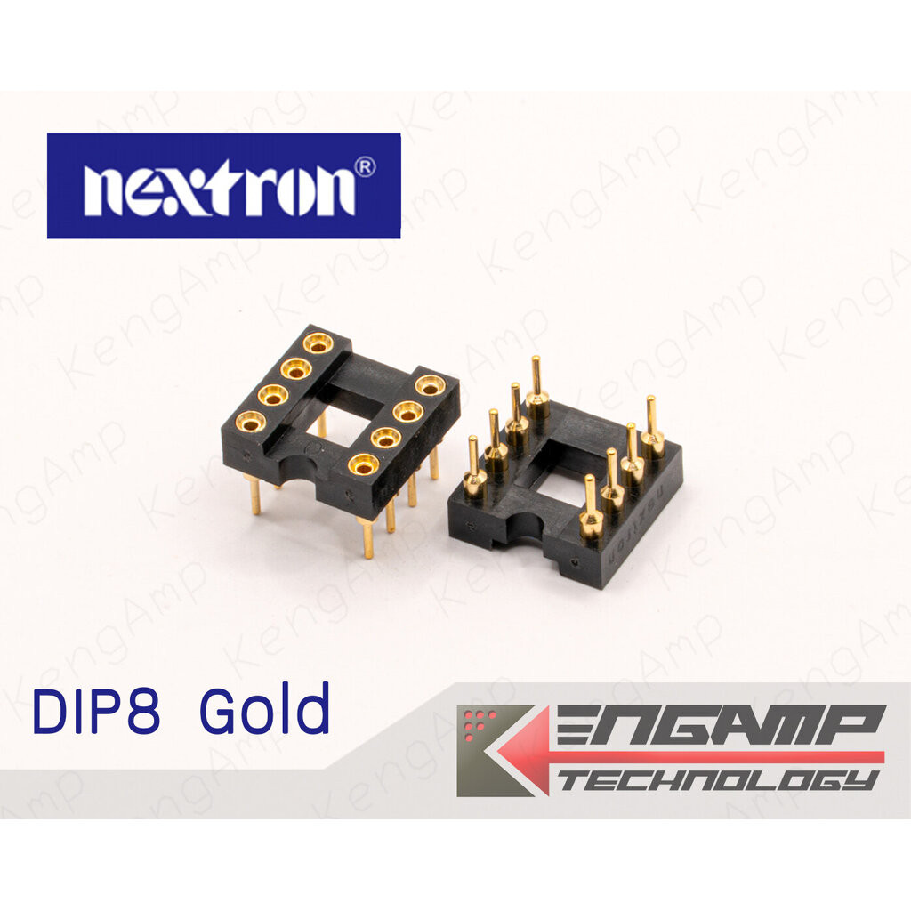 Socket DIP8 ขากลมชุบทอง 24K ยี่ห้อ NEXTRON