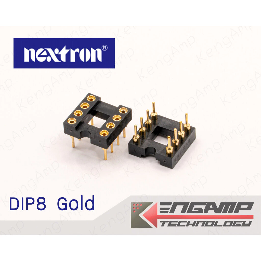 Socket DIP8 ขากลมชุบทอง 24K ยี่ห้อ NEXTRON