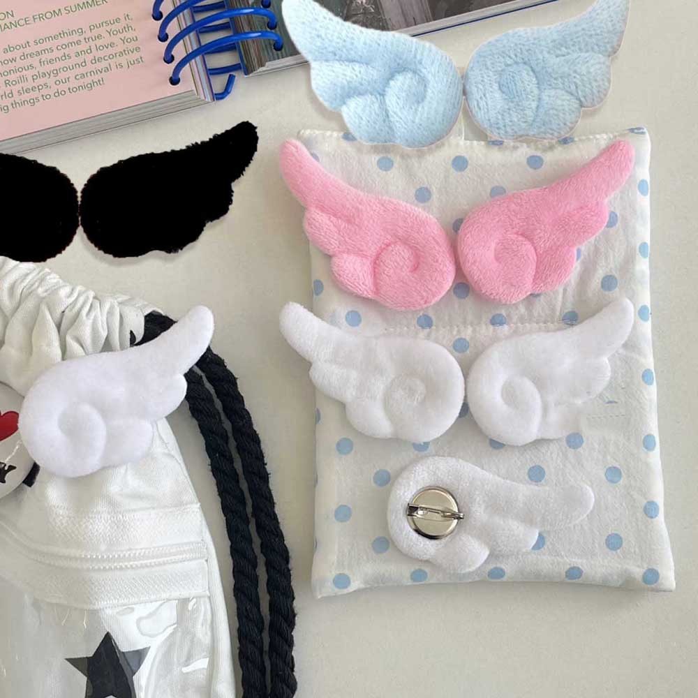 ปุยหวานกระเป๋าตกแต่ง 1 คู่ตุ๊กตาคอสเพลย์ Plush Angel เข็มกลัดเสื้อผ้า Pin