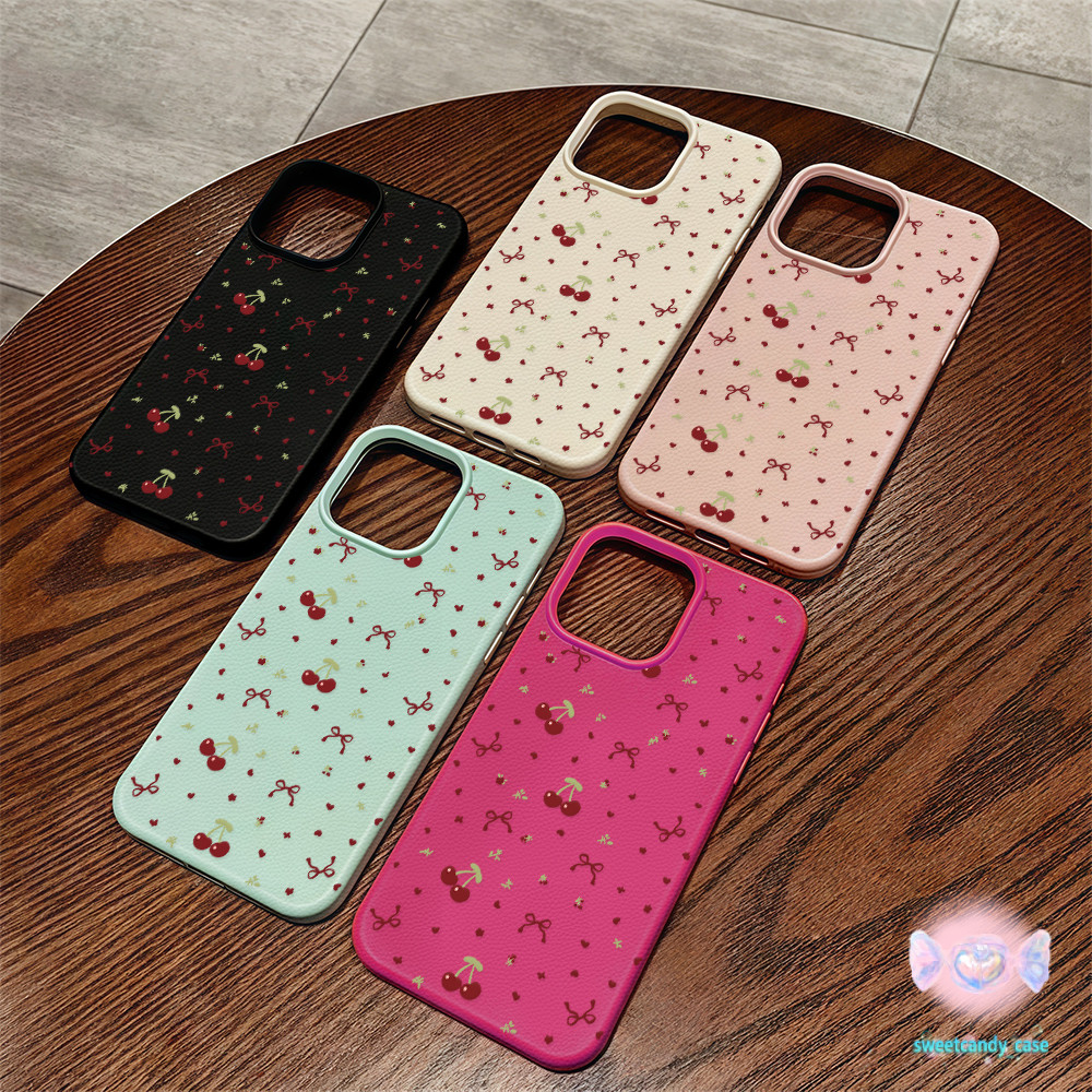 จัดส่งในพื้นที่ เคสเหมือนเปลือกลิ้นจี่ เชอร์รี่ โค้งคำนับ สําหรับIPhone16 15 14 13 7 8plus Pro Promax XR XS เลือกได้5สี ราคา ถูกที่สุด ดีลบีเคเค แกลเลอรีภาพที่ 9