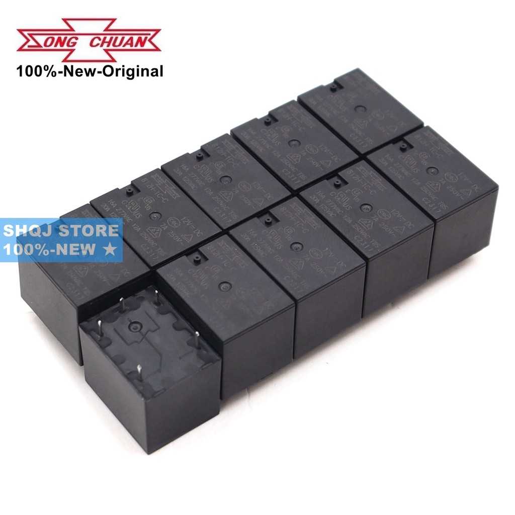 Songchuan 100%-ใหม่ 10PCS 812H-1C-C 12VDC 812HM-1C-C 24VDC 812H-1A-C 5VDC 12VDC 24VDC T73 5V รีเลย์เ