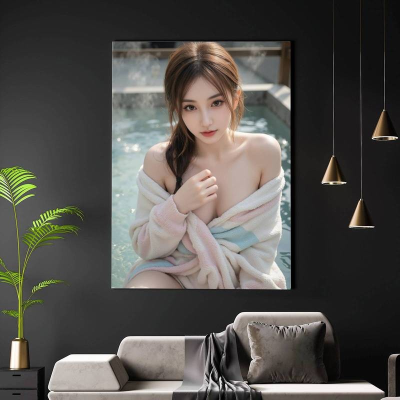 AI Crystal Ice Queen ไม่มีกรอบ Frozen Elegance Home โปสเตอร์ผ้าใบ