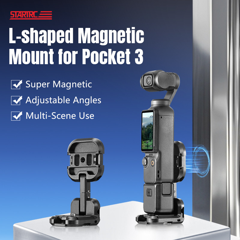 สําหรับ DJI Pocket 3 Multi functional Magnetic Expansion Adapter DJI Sports Camera Magnetic Bracket 