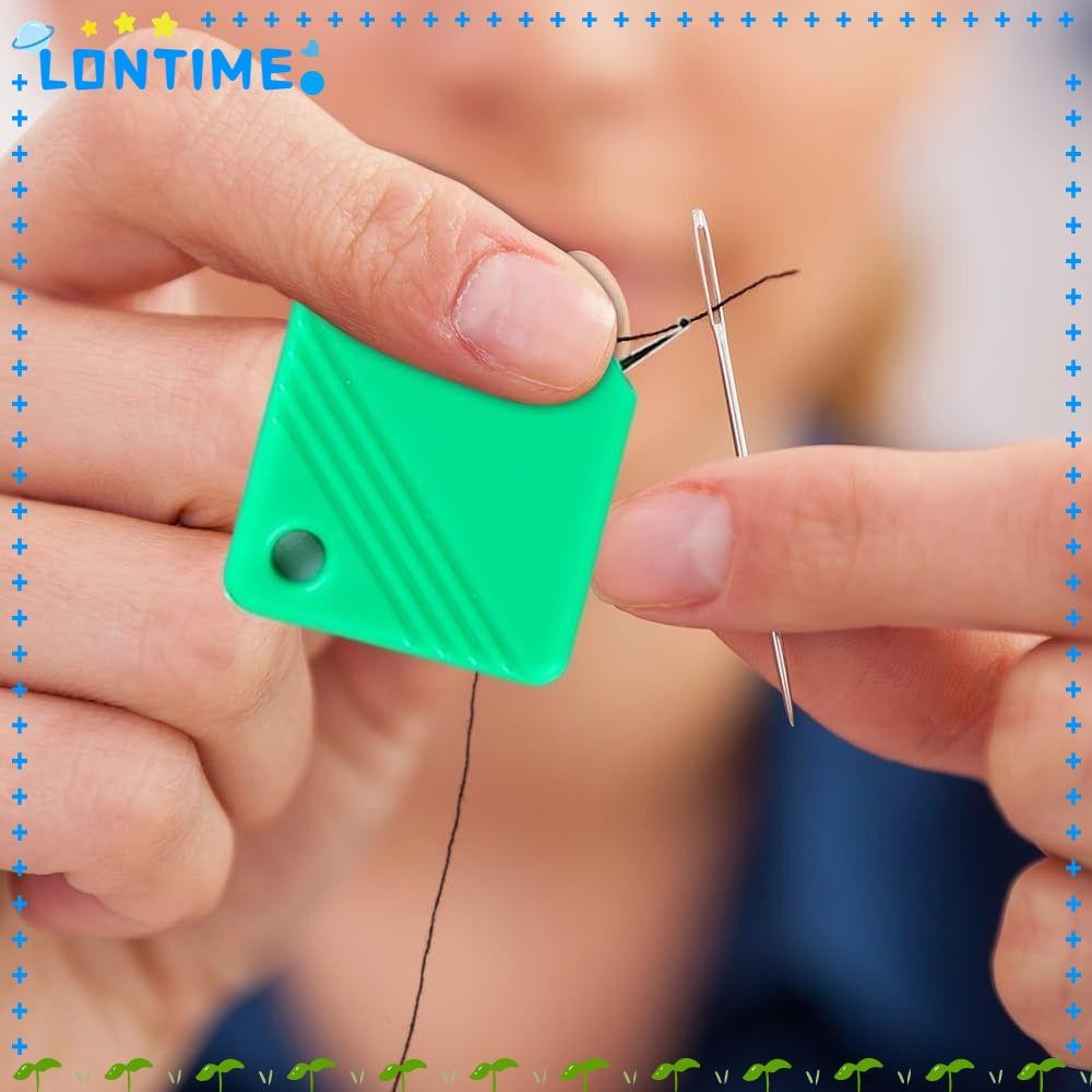 จักรเย็บผ้าอัตโนมัติ LONTIME รุ่นใหม่ล่าสุด ด้ายเข็มพลาสติก เย็บปักถักร้อย ไหมขัดฟัน อุปกรณ์เครื่องมือสําหรับเย็บมือ