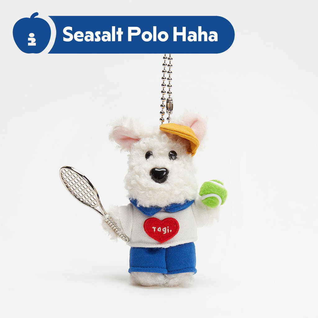 Tagi. Haha & Popcorn Tennis Pendant กระเป๋าใส่เครื่องประดับ ลายตุ๊กตาลูกสุนัข