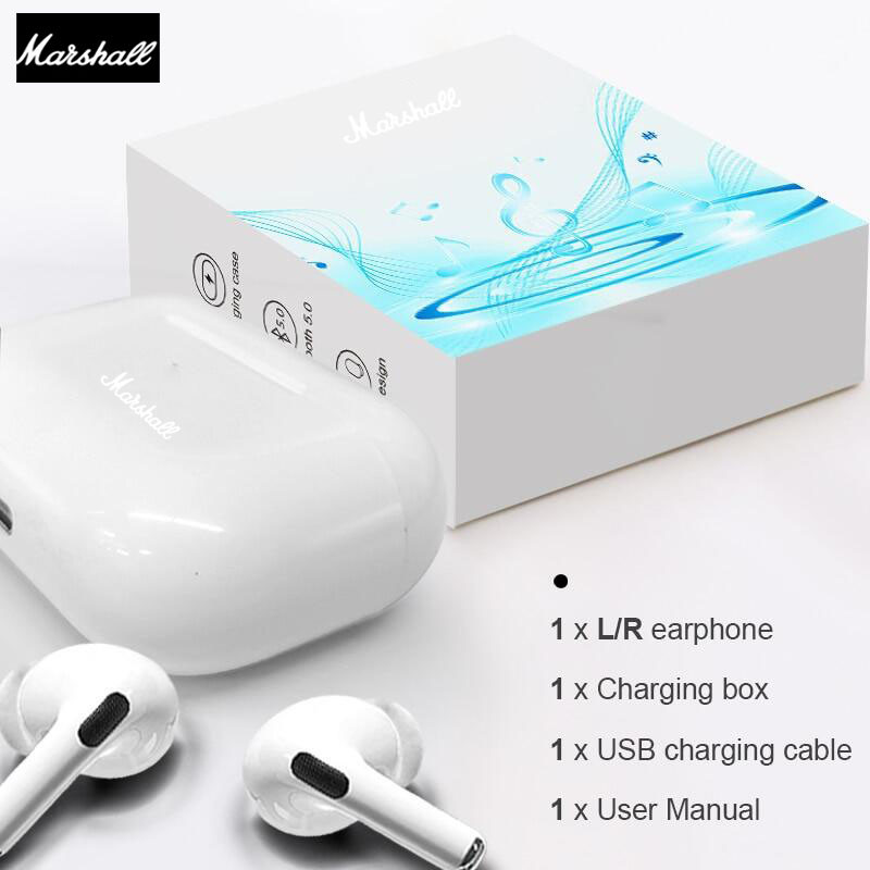 ใหม่ Marshall ไร้สายบลูทูธ 5.3 หูฟังลดเสียงรบกวนหูฟังไฮไฟสําหรับ Android IOS