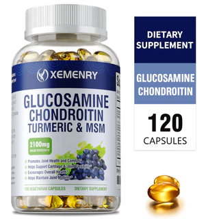 Xemenry - Glucosamine Chondroitin Veggie Caps - อาหารเสริมซัพพอร์ตร่วม สารต้านอนุมูลอิสระ MSM กํายานขมิ้น All-in-One Ingredient