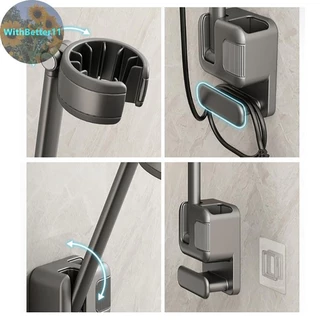 ผู้ถือเครื่องเป่าผมติดผนัง ขาตั้งสําหรับห้องน้ําติดผนัง Lazy Storage Stand ชั้นวาง TH