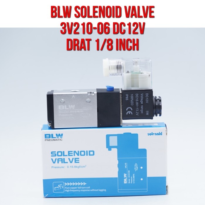 BLW Solenoid วาล์ว Solenoid วาล์ว 3V210-06 3V210 - 06 DC 12V เกลียว 1/8" 1/8 นิ้ว DC12V DC12 วาล์วโด