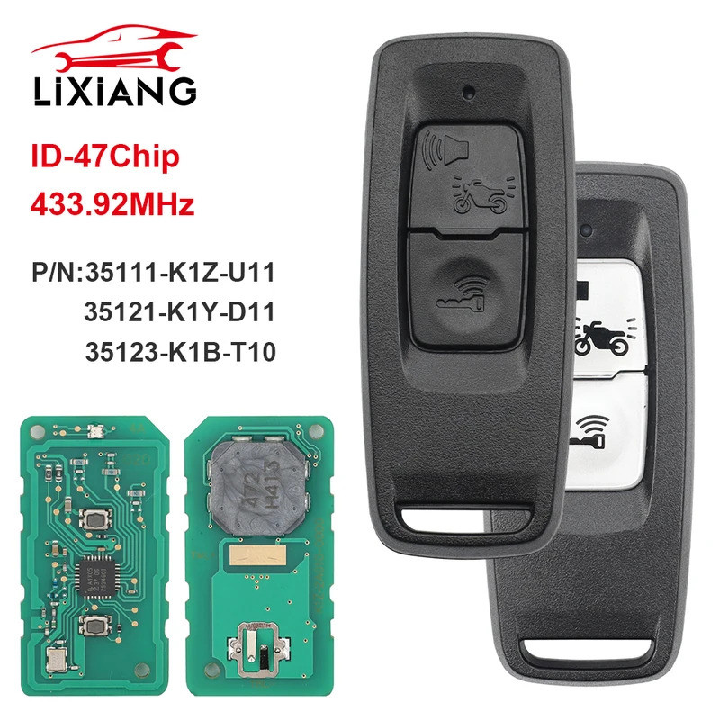 LIXIANG สําหรับ Honda PCX160 2021-2023 รถจักรยานยนต์กุญแจรีโมท 433.92MHz 47 ชิป FCC ID 35111-K1Z-U11