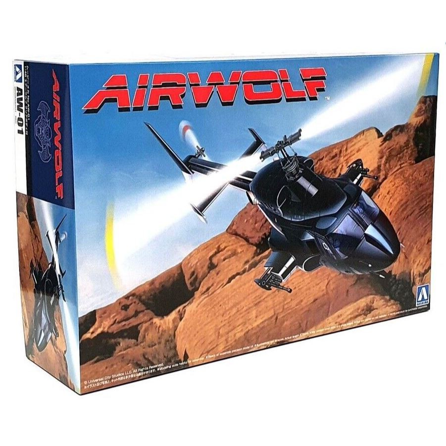 Aoshima 1/48 AW 01 Attack Chopper AIRWOLF Bell 222 CIA 06352