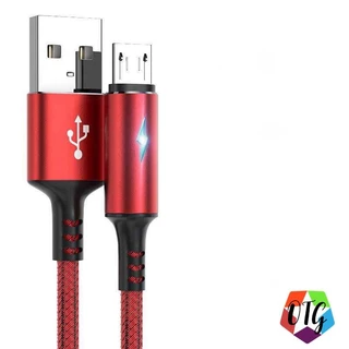 สายชาร์จไนล่อนถัก 1.2 ม. ทนทาน ชาร์จเร็ว & สายเคเบิล Android Micro USB / type c , 5A LED สายเคเบิล for iPhone