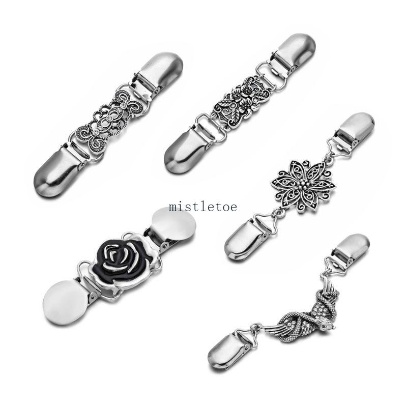 MIS Retro Cardigan Clip Sweater Clip Women Filigree Cinch Back of Dresses Shawl Clip
