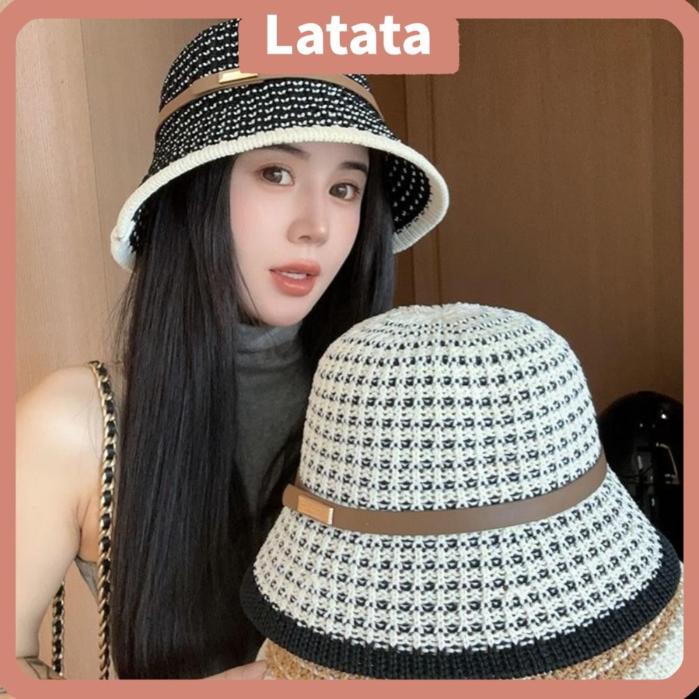 หมวกบัคเก็ต LATATA, หมวกกันแดดป้องกันรังสียูวีป้องกันรังสียูวี, หมวกชายหาดแบบปรับได้ระบายอากาศได้พับได้ฤดูร้อน