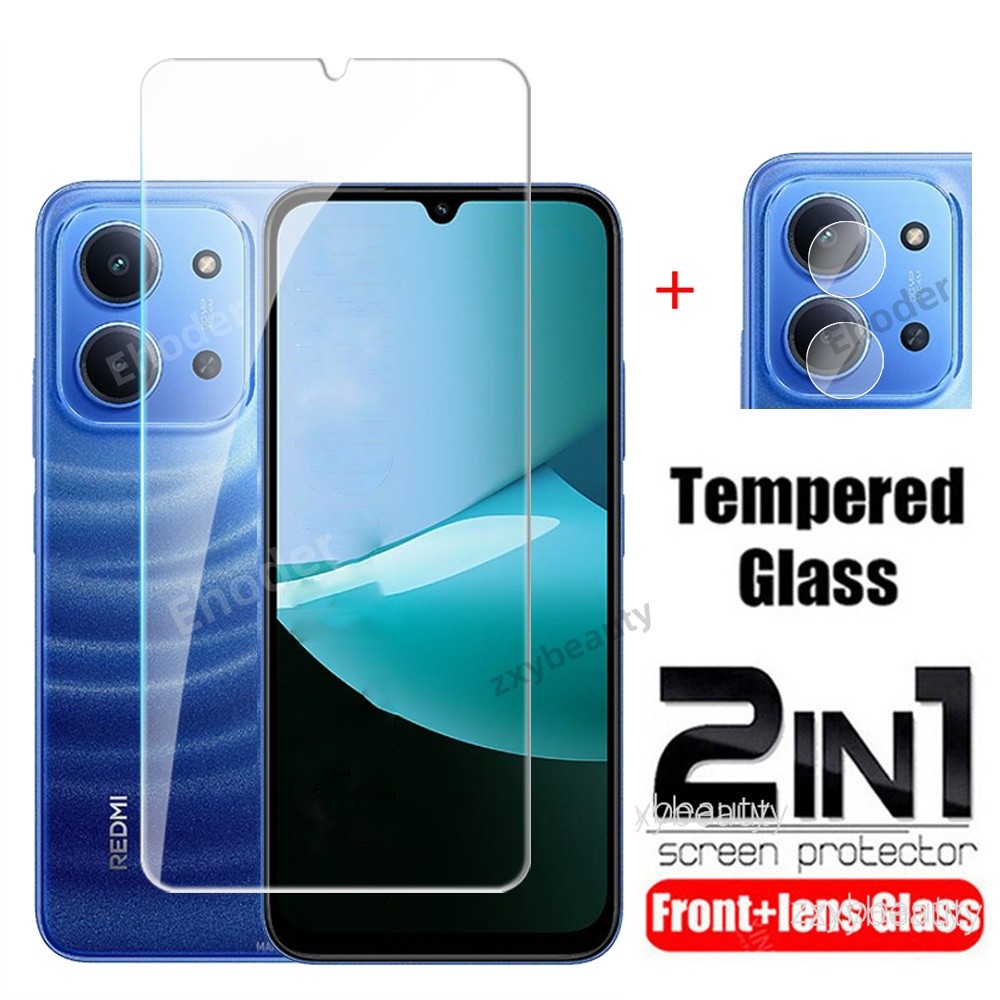 สําหรับ Redmi 15C 4G 5G 2025 ป้องกันหน้าจอคลุมทั้งหมดกระจกนิรภัยใสสําหรับ Redmi15C ฟิล์มป้องกันเลนส์กล้อง