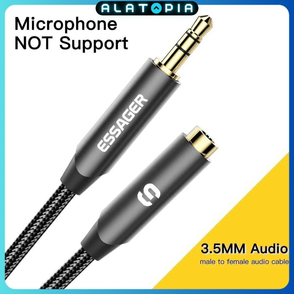 ESSAGER 3.5 มม.ชายหญิง HiFi Audio Jack Cable 3 ส่วน 1M - EYPY335-YYA0G