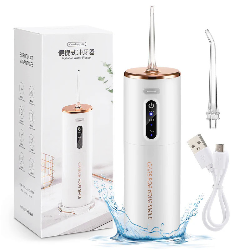 Portable Dental Water Flosser Oral Irrigator USB Rechargeable 280ml Tank Water Floss Jet Tooth Pick 