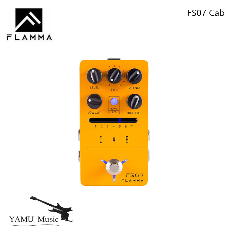 Flamma FS07 IR ตู้จําลองเหยียบ Cab จําลองกีตาร์เหยียบ Impuse Response Loader 7 Presets 11 โรงงาน IR