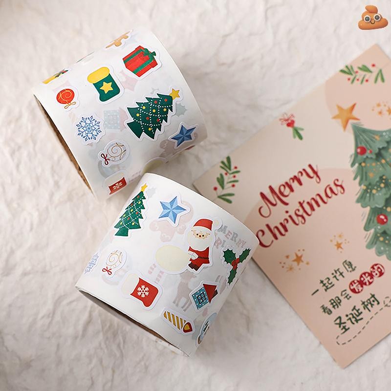 [LO] Merry Christmas สติกเกอร์ตกแต่งสติกเกอร์ขนาดเล็กสําหรับ Diy สมุดไดอารี่อัลบั้มตกแต่งเครื่องเขียนของเล่นเด็ก TH