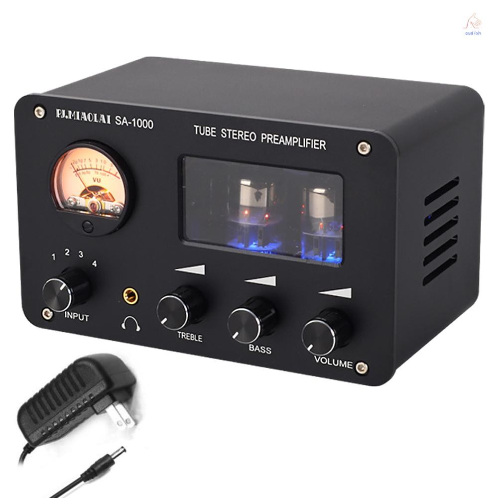 Sa-1000 Audiophile Tube Preamplifier เสียงหลอดไฟฟ้า 4 อินพุต 2 เอาต์พุตอินเทอร์เฟซเสียง Lossless Audio Switching Amplifier ในตัว 5532 ชิป