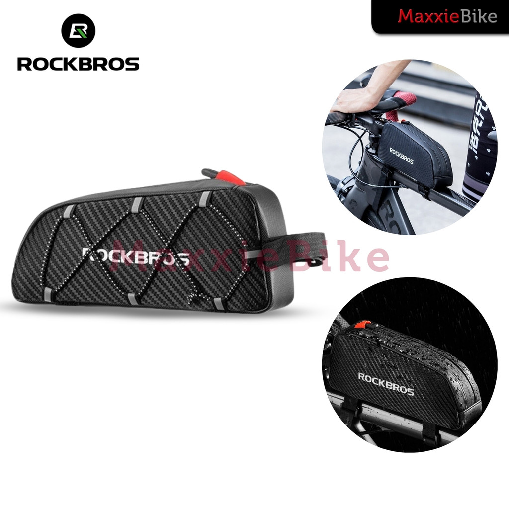 ROCKBROS 039BK กระเป๋าเฟรมจักรยาน - กระเป๋ากรอบท่อหน้าจักรยาน MTB Roadbike SELI กีฬากลางแจ้ง Unisex